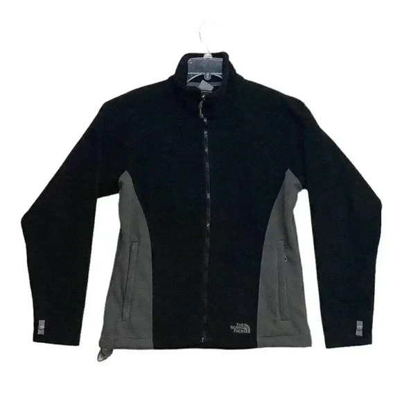 The North Face Size M Agave Fleece Full Zip Winter Jacket Pockets Colorblock - Picture 1 of 4